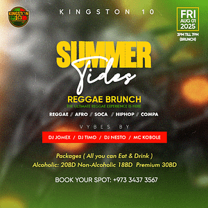 Summer Tides Reggae Brunch at Kingston10 – Brunches Cdxb.com Special Offers, Deals & Discounts in Canada