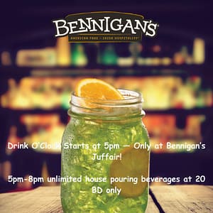 3 Hours Zero Limits at Bennigans – Recently Added Experiences Cdxb.com Special Offers, Deals & Discounts in Canada
