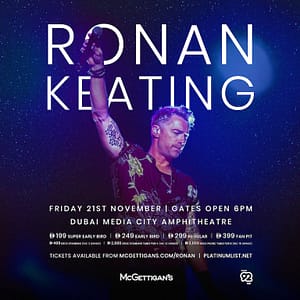 Ronan Keating Live in Dubai – Concerts Cdxb.com Special Offers, Deals & Discounts in Canada