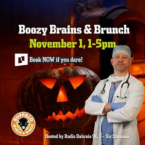 Boozy Brains & Brunch at Buffalo Wings & Rings, Bahrain – Halloween Cdxb.com Special Offers, Deals & Discounts in Canada